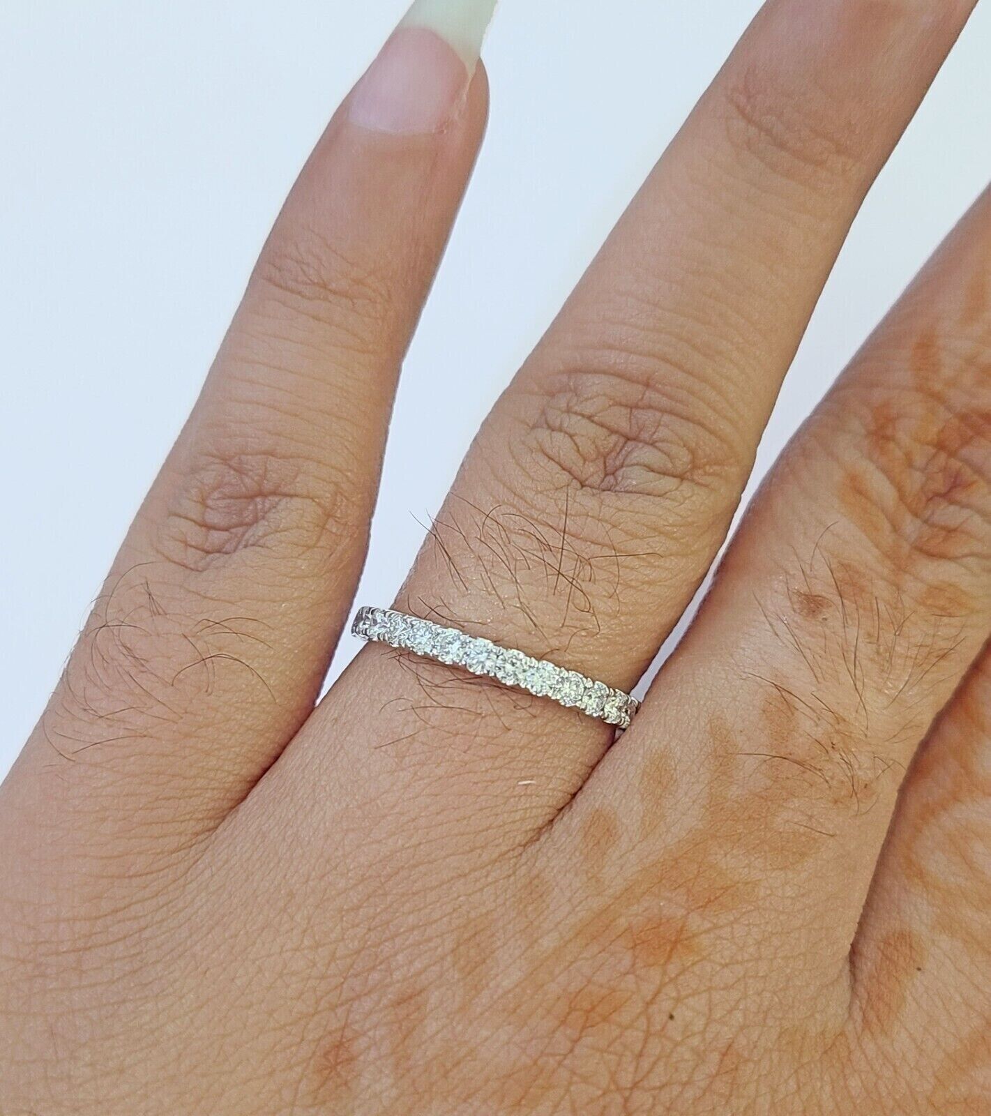 Real 14k White Gold Diamond Ladies Ring Band Set Tear drop 2CT Natural Diamond - Reva Jeweler