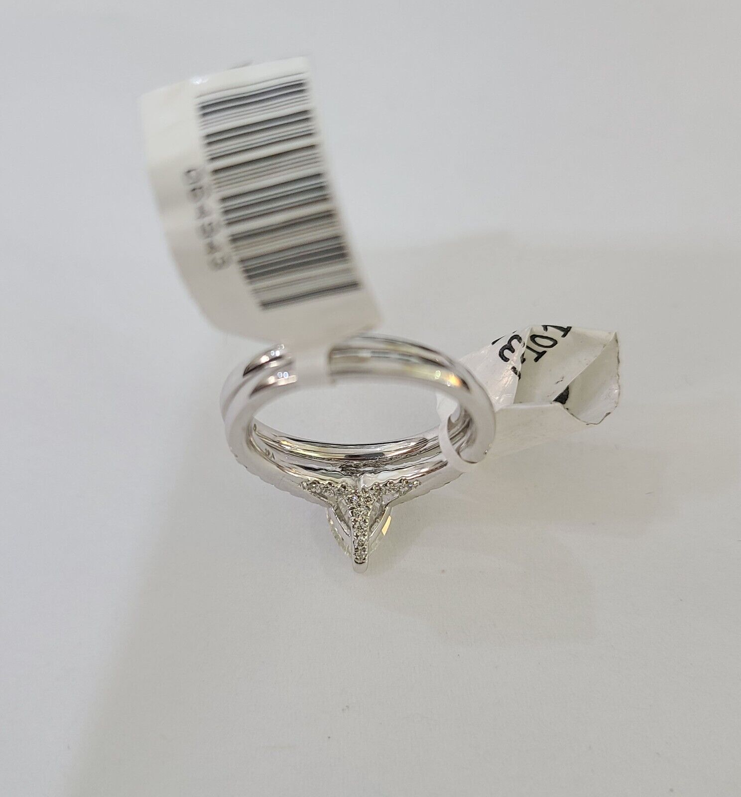 Real 14k White Gold Diamond Ladies Ring SETLab Created Women Engagement Wedding - Reva Jeweler