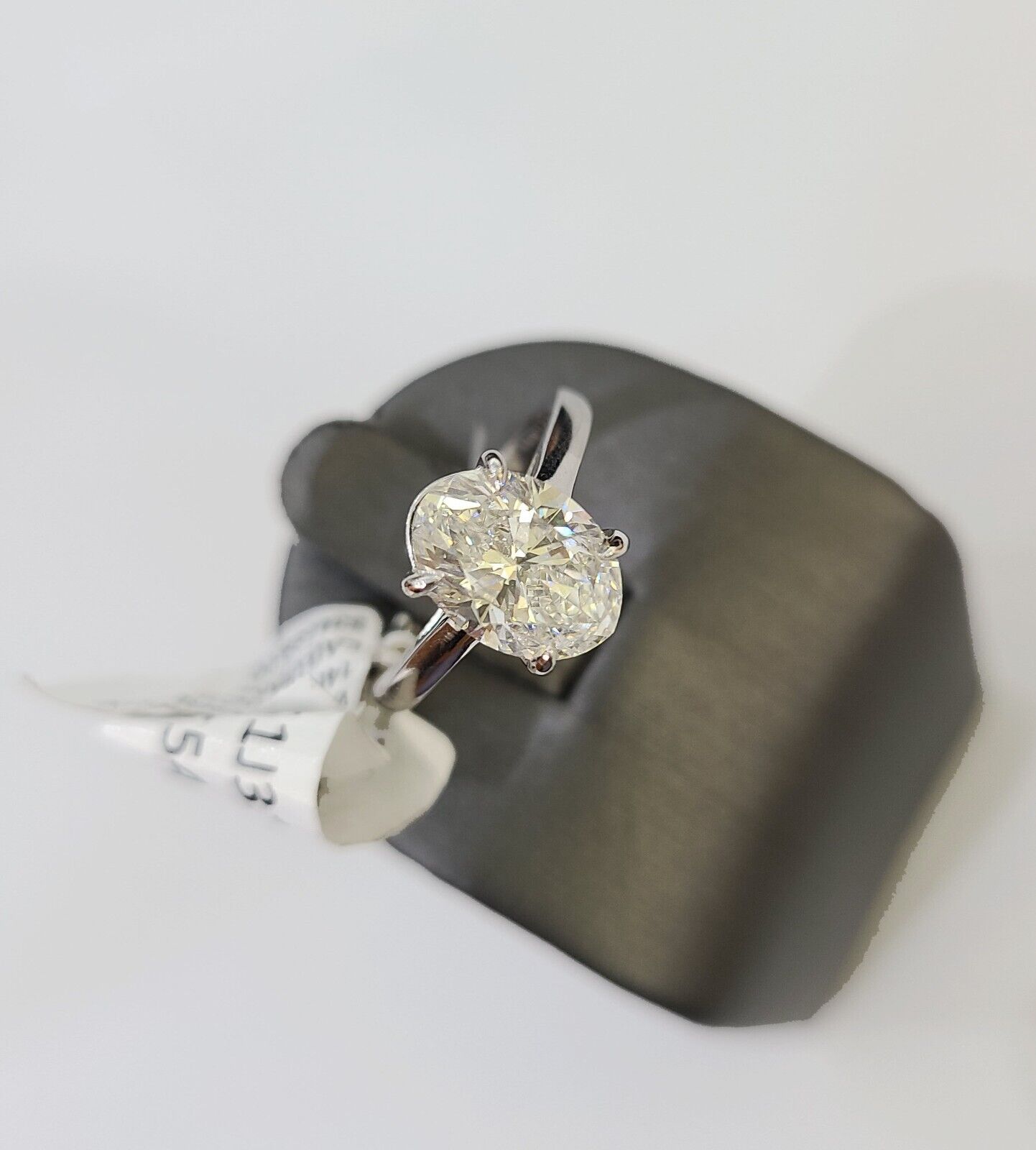 REAL 14k White Gold Diamond Ring Lab Created Ladies Wedding Engagement Genuine - Reva Jeweler