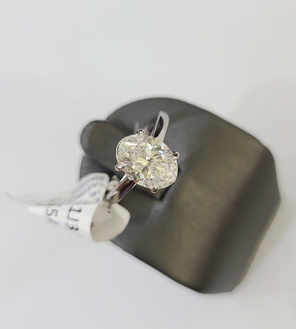 REAL 14k White Gold Diamond Ring Lab Created Ladies Wedding Engagement Genuine - Reva Jeweler