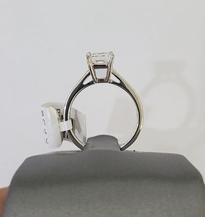 REAL 14k White Gold Diamond Ring Lab Created Ladies Wedding Engagement Genuine - Reva Jeweler