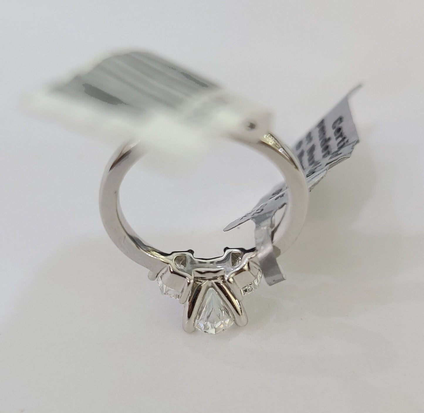 REAL 14k White Gold Diamond Ring Lab Created Ladies Wedding Engagement Genuine - Reva Jeweler