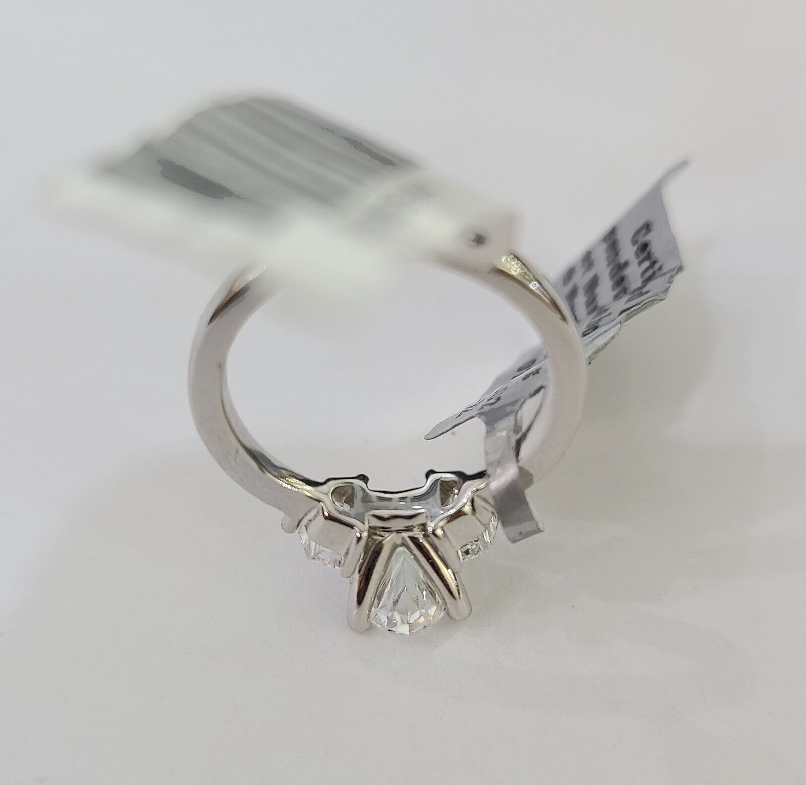 REAL 14k White Gold Diamond Ring Lab Created Ladies Wedding Engagement Genuine - Reva Jeweler