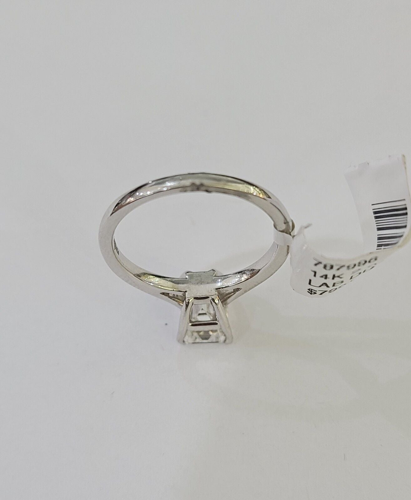 REAL 14k White Gold Diamond Ring Lab Created Ladies Wedding Engagement Genuine - Reva Jeweler