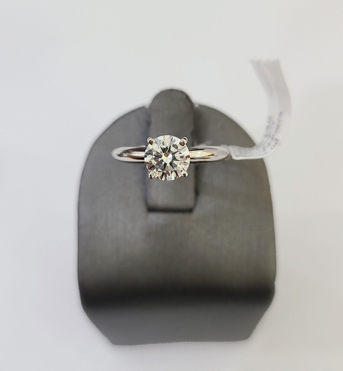 REAL 14k White Gold Diamond Ring Lab Created Ladies Wedding Engagement Genuine - Reva Jeweler