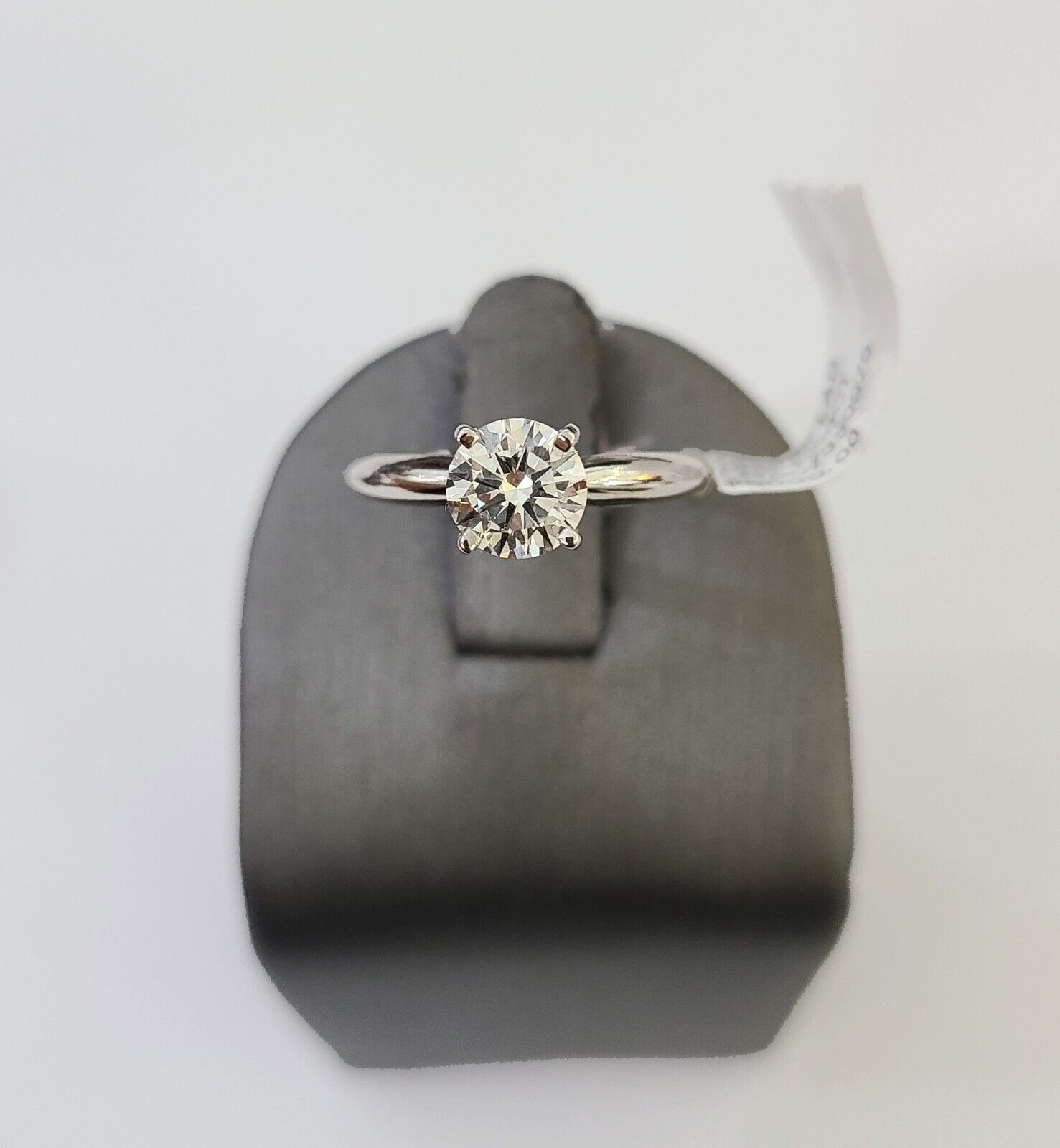 REAL 14k White Gold Diamond Ring Lab Created Ladies Wedding Engagement Genuine - Reva Jeweler