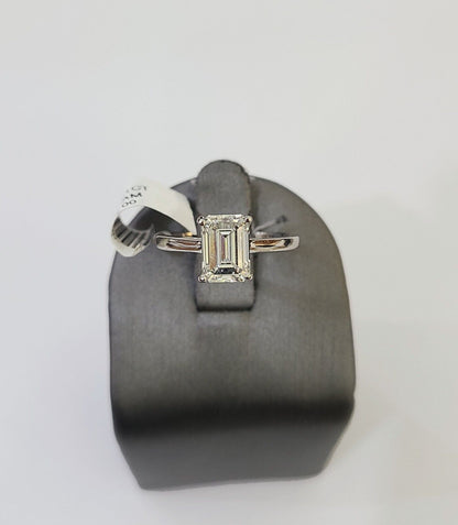 REAL 14k White Gold Diamond Ring Lab Created Ladies Wedding Engagement Genuine - Reva Jeweler