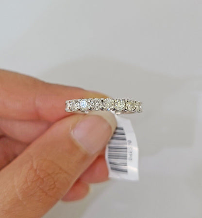REAL 14k White Gold Diamond Ring Ladies Wedding Engagement Genuine - Reva Jeweler