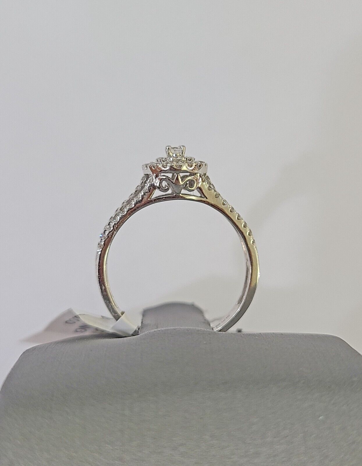 REAL 14k White Gold Diamond Ring Ladies Wedding Engagement Genuine - Reva Jeweler