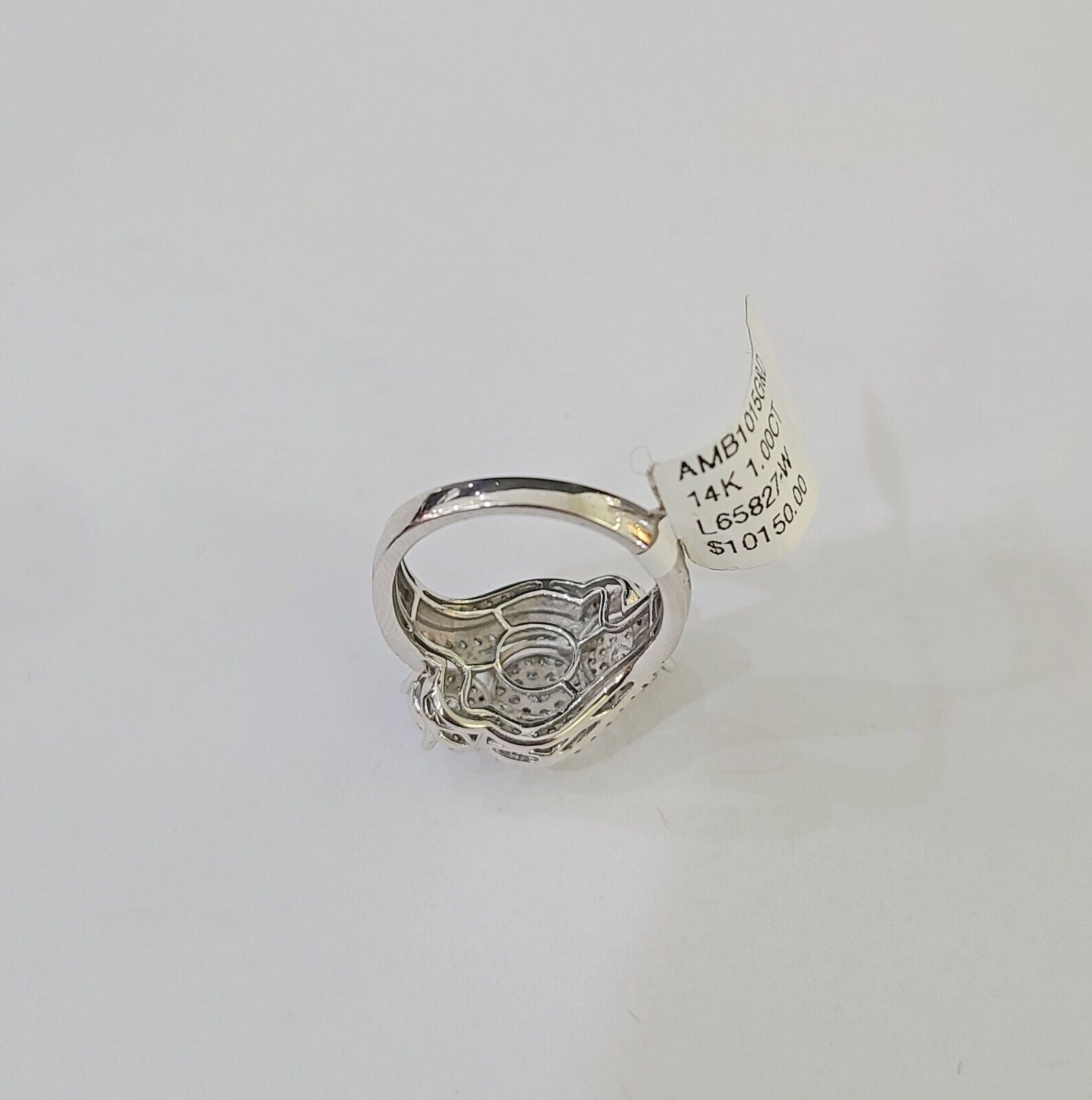 REAL 14k White Gold Diamond Ring Ladies Wedding Engagement Genuine - Reva Jeweler