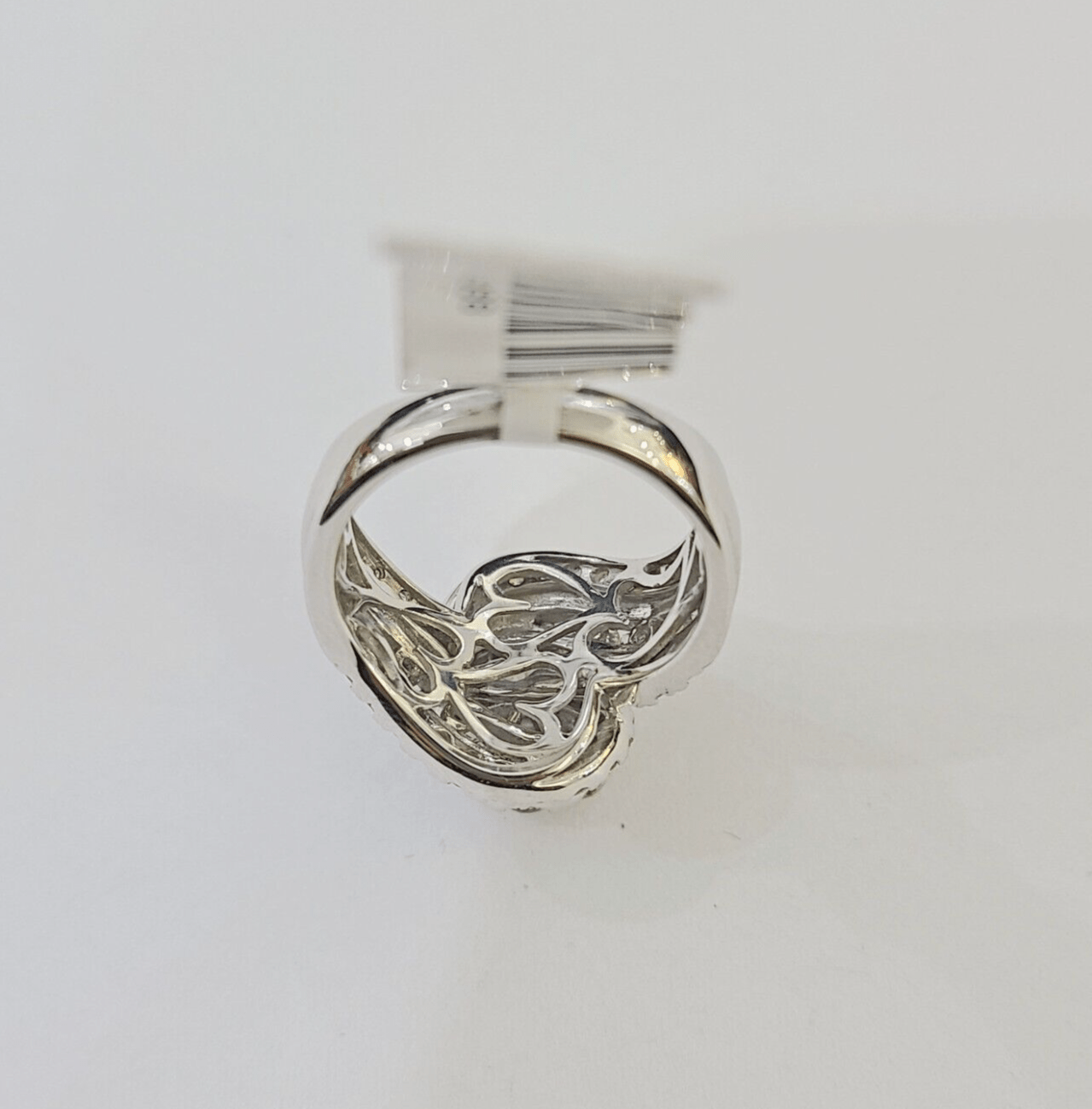 REAL 14k White Gold Diamond Ring Ladies Wedding Engagement Genuine - Reva Jeweler