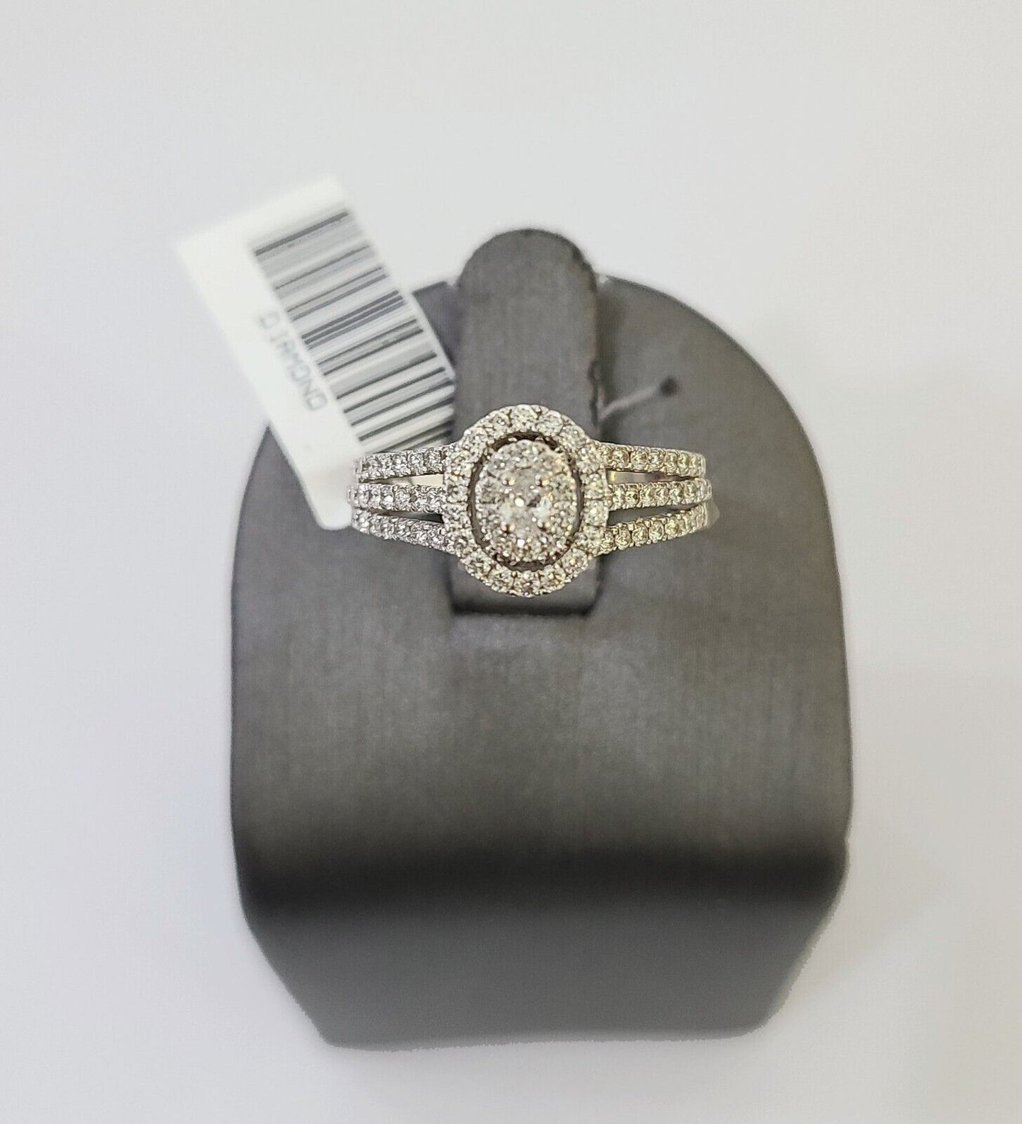 REAL 14k White Gold Diamond Ring Ladies Wedding Engagement Genuine - Reva Jeweler