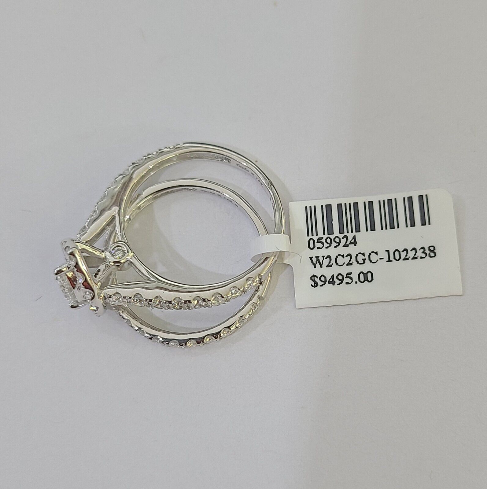 REAL 14k White Gold Diamond Ring Pear Shaped Ladies Wedding Engagement - Reva Jeweler
