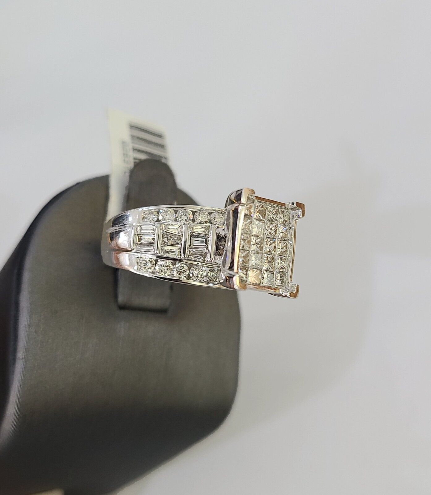 REAL 14k White Gold Diamond Ring Size 10 Wedding Casual Ring Mens Genuine - Reva Jeweler