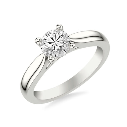 Real 14k White Gold IGI Certified 0.75CT Lab Created Diamond Ring Round VS - Reva Jeweler