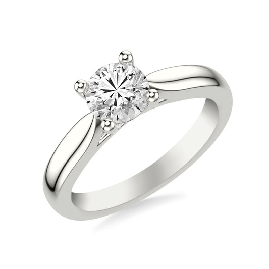 Real 14k White Gold IGI Certified 0.75CT Lab Created Diamond Ring Round VS - Reva Jeweler