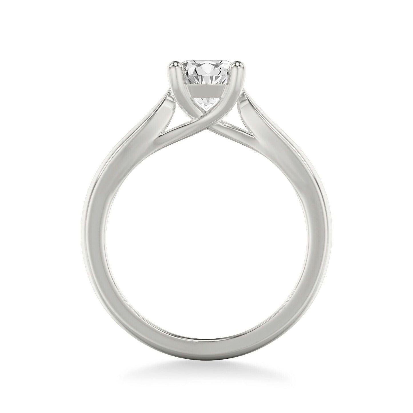Real 14k White Gold IGI Certified 0.75CT Lab Created Diamond Ring Round VS - Reva Jeweler