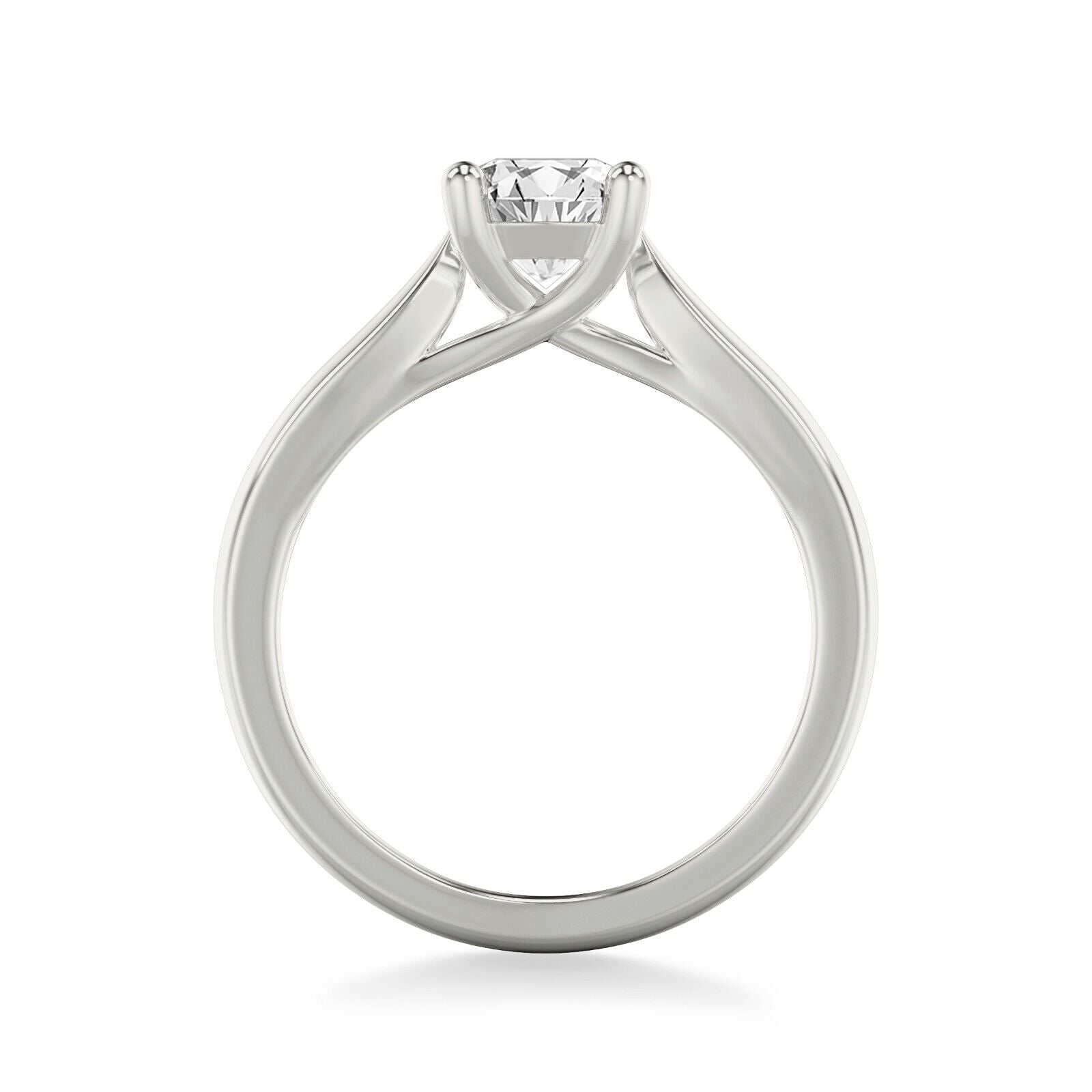 Real 14k White Gold IGI Certified 0.75CT Lab Created Diamond Ring Round VS - Reva Jeweler