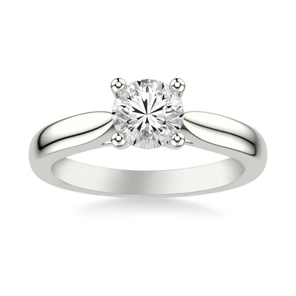 Real 14k White Gold IGI Certified 0.75CT Lab Created Diamond Ring Round VS - Reva Jeweler