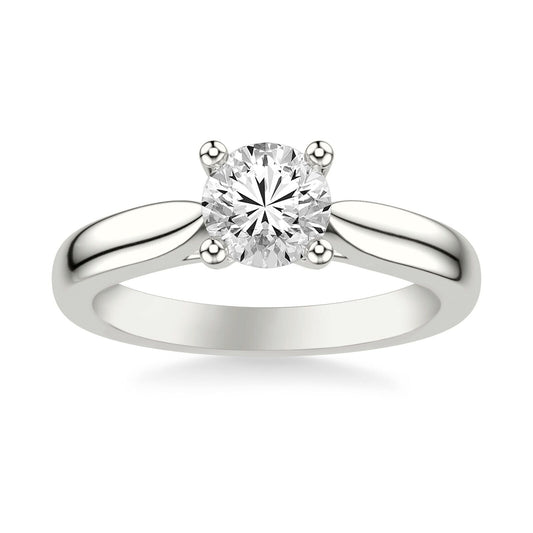 Real 14k White Gold IGI Certified 0.75CT Lab Created Diamond Ring Round VS - Reva Jeweler