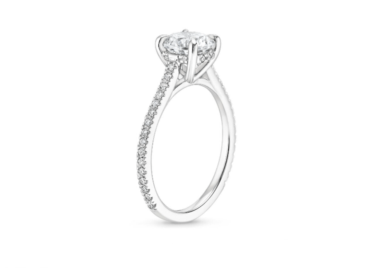 Real 14k White Gold IGI Certified 1.75CT Lab Grown Diamond Ring Round VS Clarity - Reva Jeweler