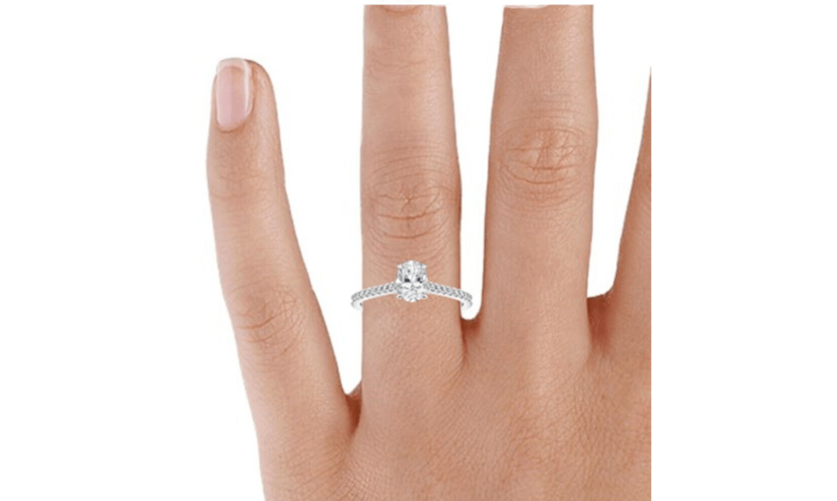 Real 14k White Gold IGI Certified 1.75CT Lab Grown Diamond Ring Round VS Clarity - Reva Jeweler