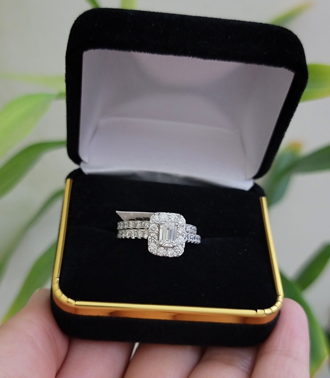 Real 14k White Gold Ring 2CT Diamonds Engagement Wedding Ladies Band SET , Women - Reva Jeweler