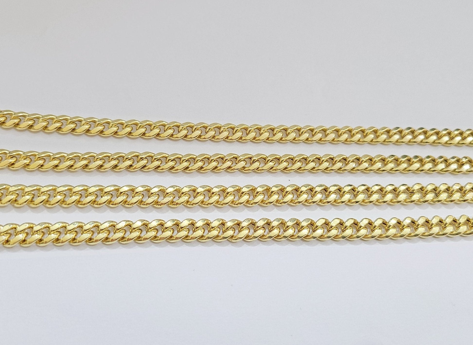 Real 14k Yellow Gold 7mm Miami Cuban Link Chain 18" Necklace Box Lock