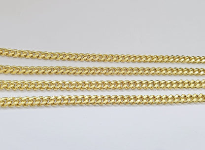 Real 14k Yellow Gold 7mm Miami Cuban Link Chain 26" Necklace Box Lock
