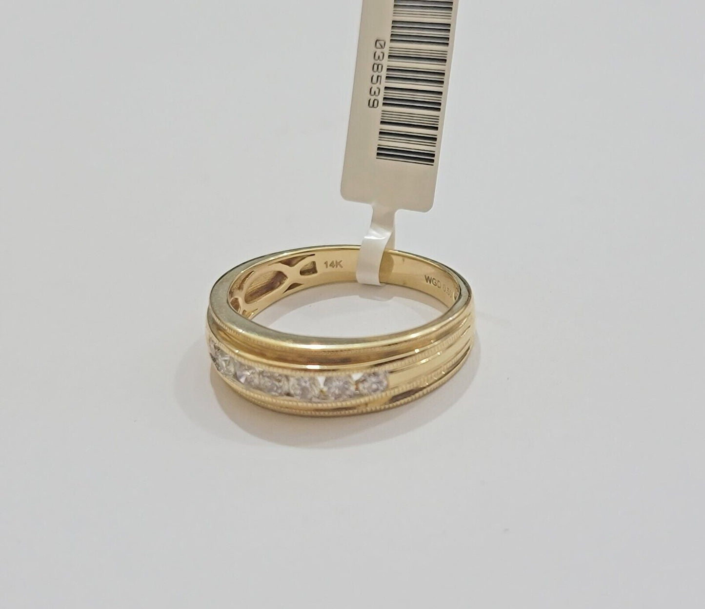 Real 14k Yellow Gold Band 1/2 CT Diamonds Men's Wedding Engagement Ring Size 10 - Reva Jeweler