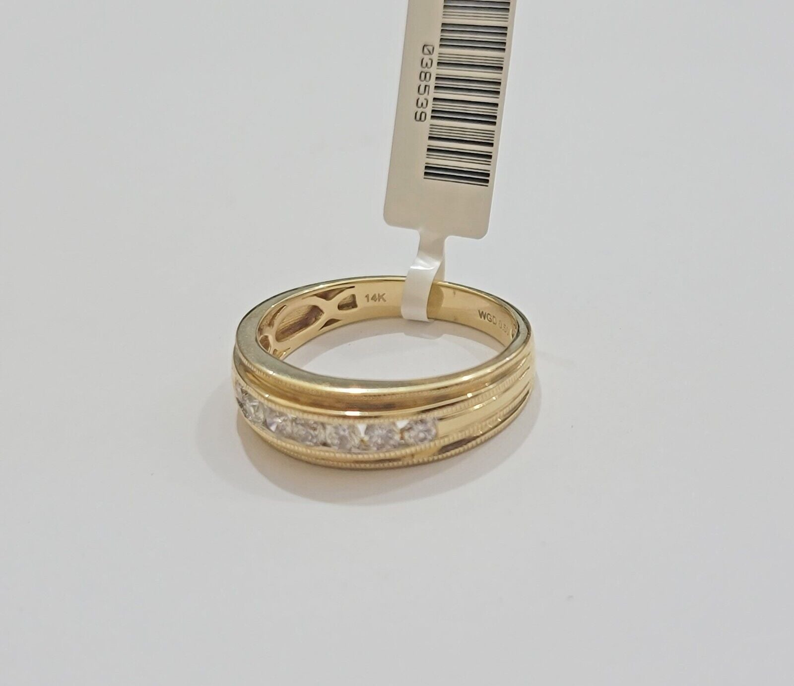 Real 14k Yellow Gold Band 1/2 CT Diamonds Men's Wedding Engagement Ring Size 10 - Reva Jeweler