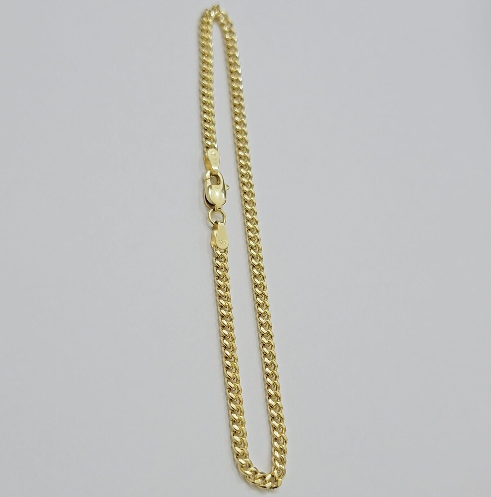 Real 14k Yellow Gold Bracelet Miami Cuban Link 8 Inch 3mm 14kt For Men Women - Reva Jeweler