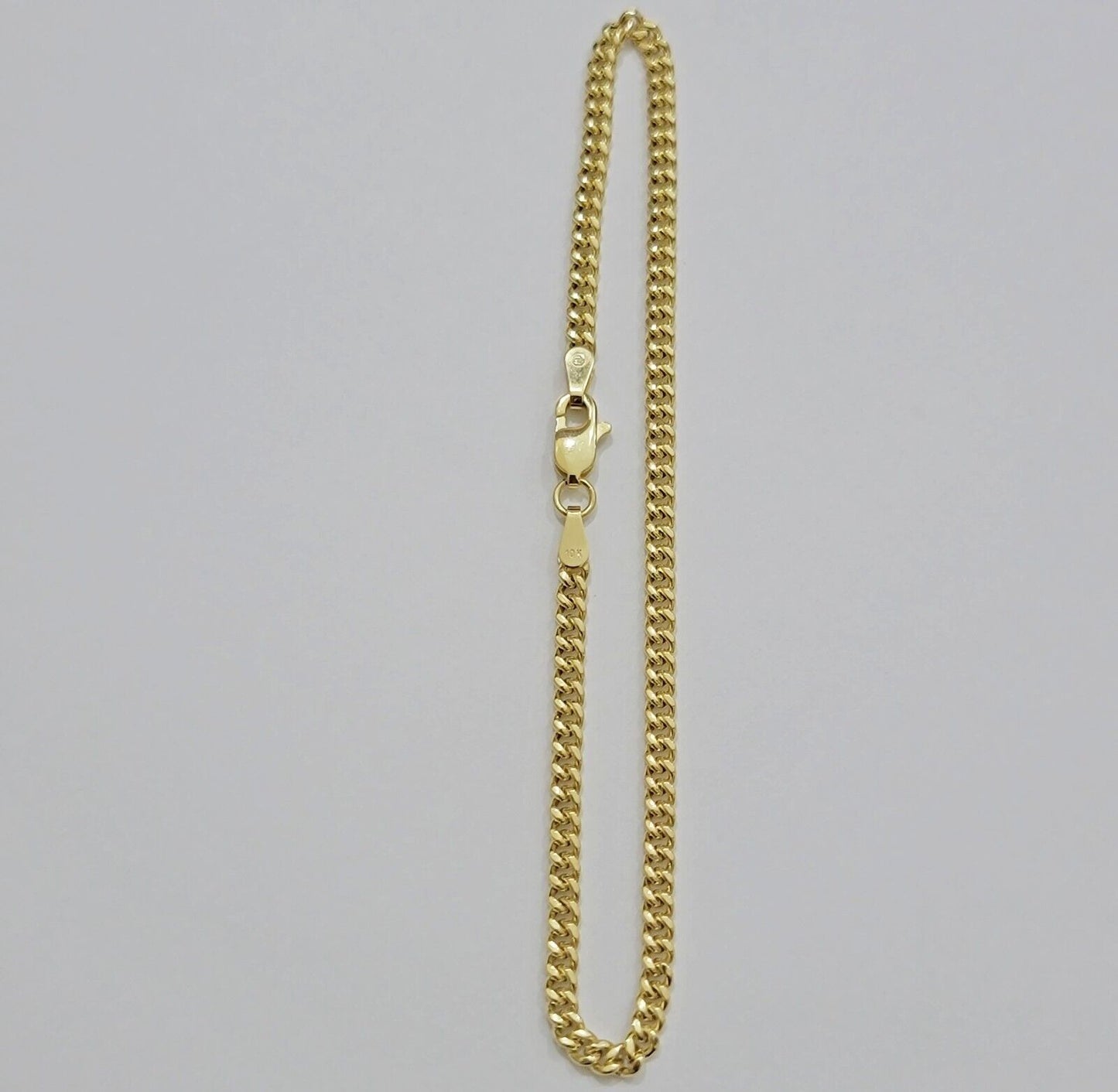 Real 14k Yellow Gold Bracelet Miami Cuban Link 8 Inch 3mm 14kt For Men Women - Reva Jeweler