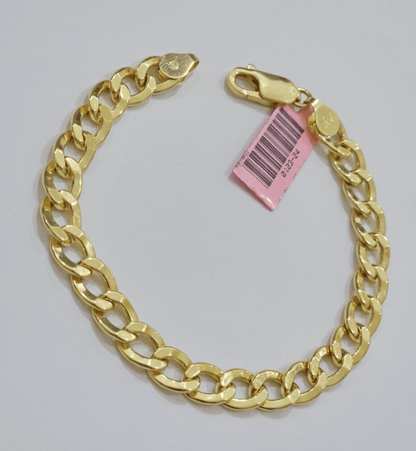 Real 14k Yellow Gold Cuban Curb Bracelet 8mm 8 Inch Lobster Clasp 14 KT New SALE - Reva Jeweler