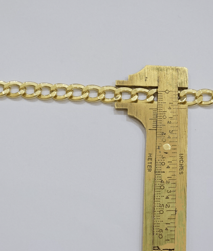 Real 14k Yellow Gold Cuban Curb Bracelet 8mm 8 Inch Lobster Clasp 14 KT New SALE - Reva Jeweler