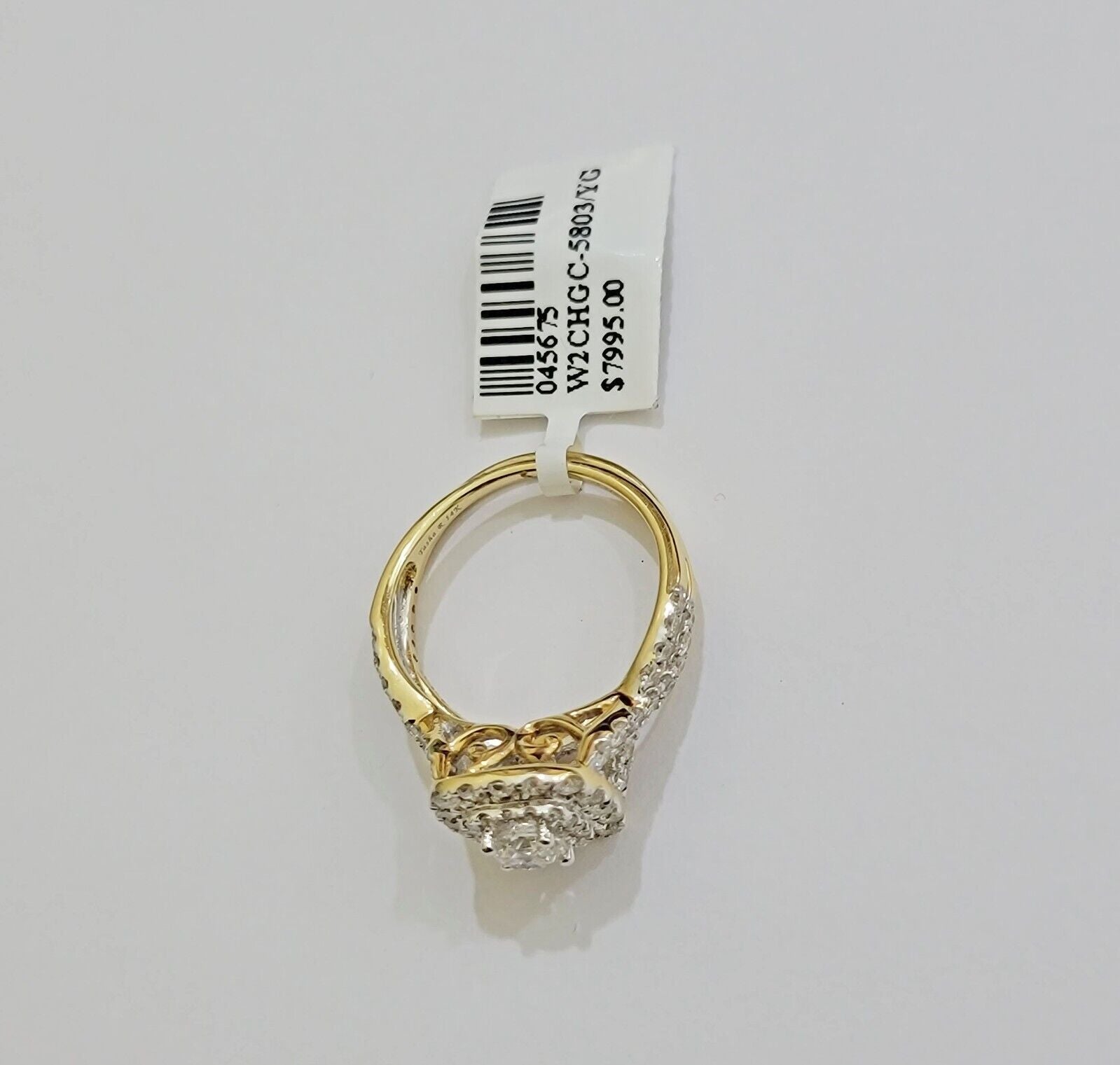 Real 14k Yellow Gold Diamond 1.5CT Ring band SET Ladies Women Engagement Wedding - Reva Jeweler
