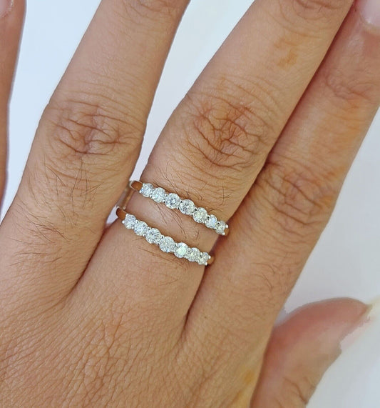 Real 14k Yellow Gold Diamond Ladies Ring Enhancer Guard Wrap Engagement Wedding - Reva Jeweler