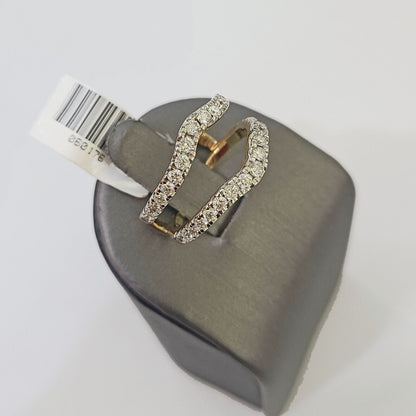 Real 14k Yellow Gold Diamond Ladies Ring Enhancer Guard Wrap Engagement Wedding - Reva Jeweler