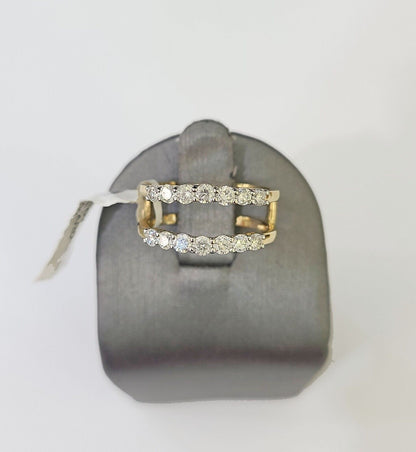 Real 14k Yellow Gold Diamond Ladies Ring Enhancer Guard Wrap Engagement Wedding - Reva Jeweler