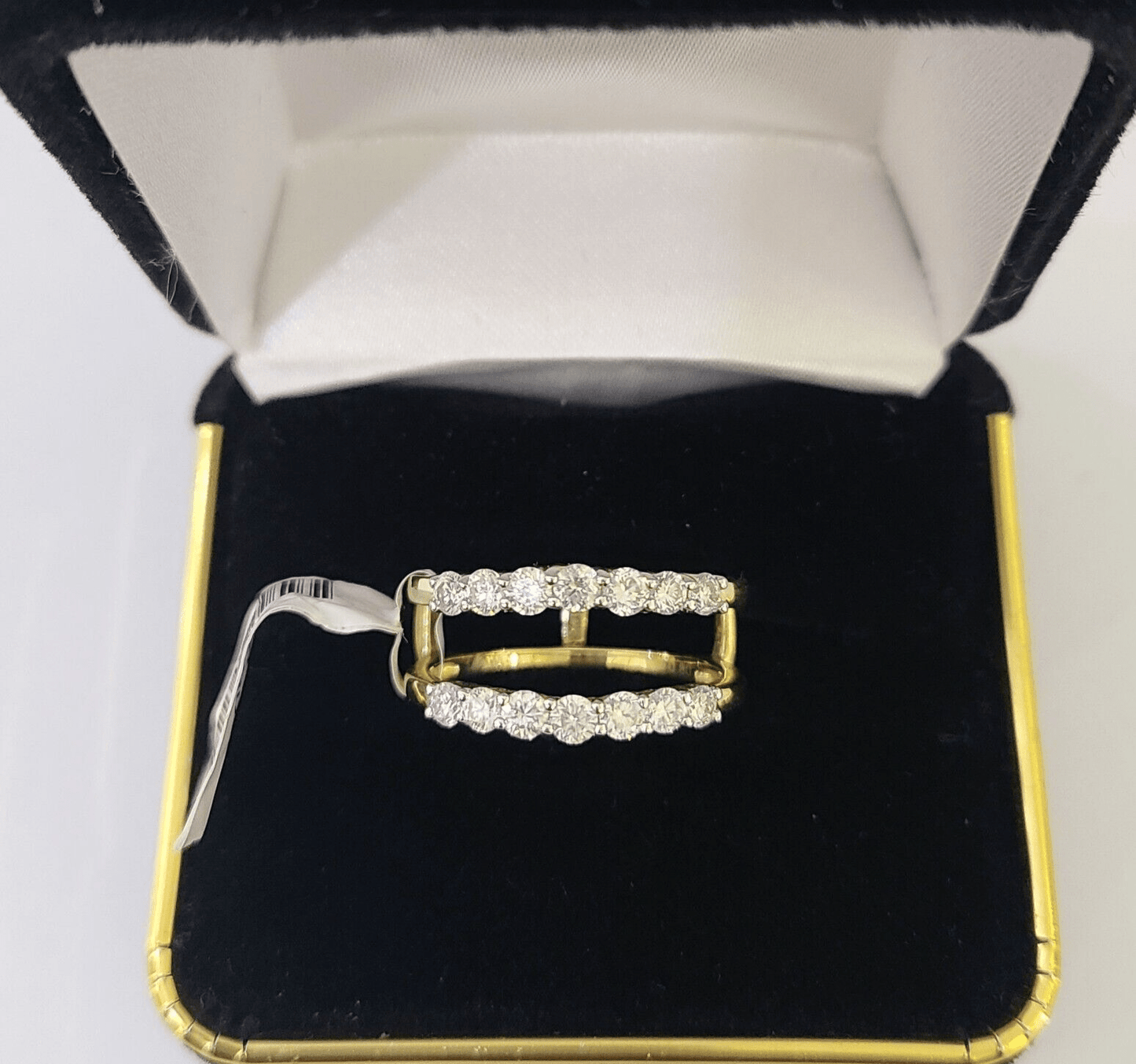 Real 14k Yellow Gold Diamond Ladies Ring Enhancer Guard Wrap Engagement Wedding - Reva Jeweler