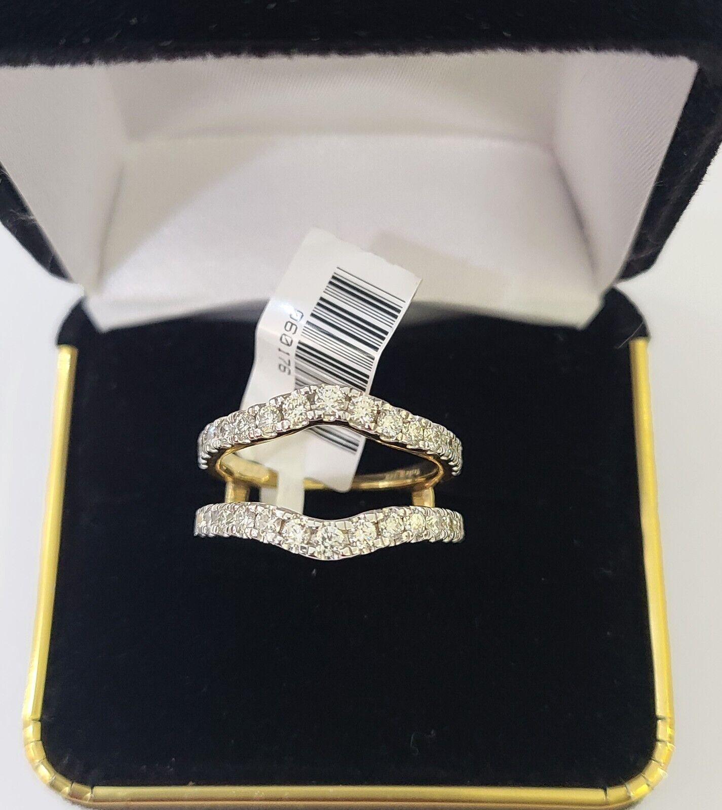 Real 14k Yellow Gold Diamond Ladies Ring Enhancer Guard Wrap Engagement Wedding - Reva Jeweler