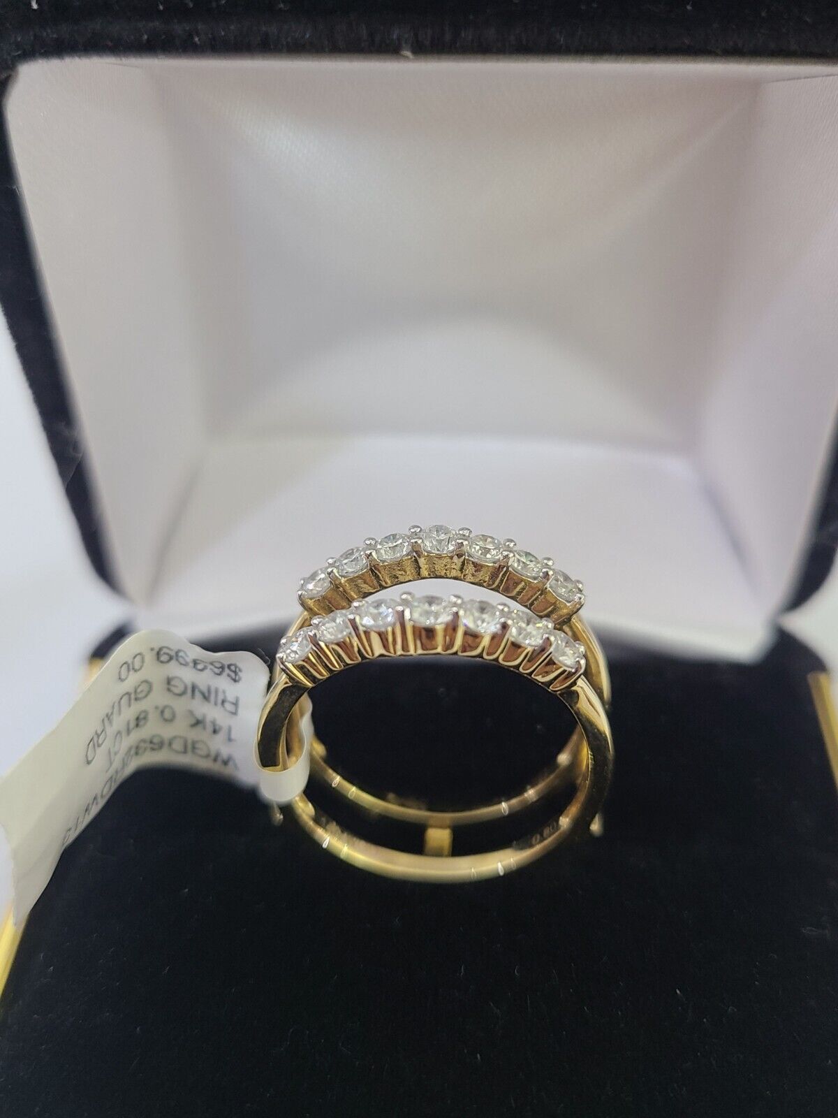 Real 14k Yellow Gold Diamond Ladies Ring Enhancer Guard Wrap Engagement Wedding - Reva Jeweler
