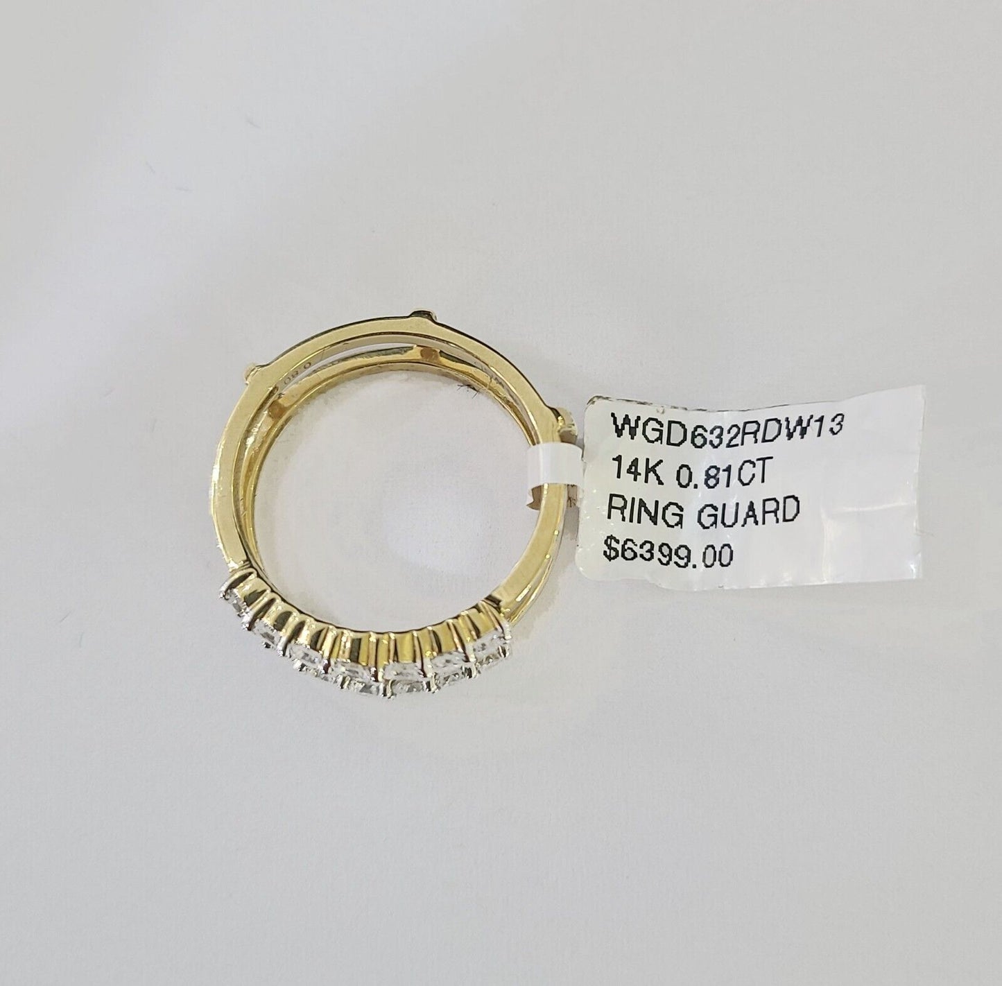 Real 14k Yellow Gold Diamond Ladies Ring Enhancer Guard Wrap Engagement Wedding - Reva Jeweler