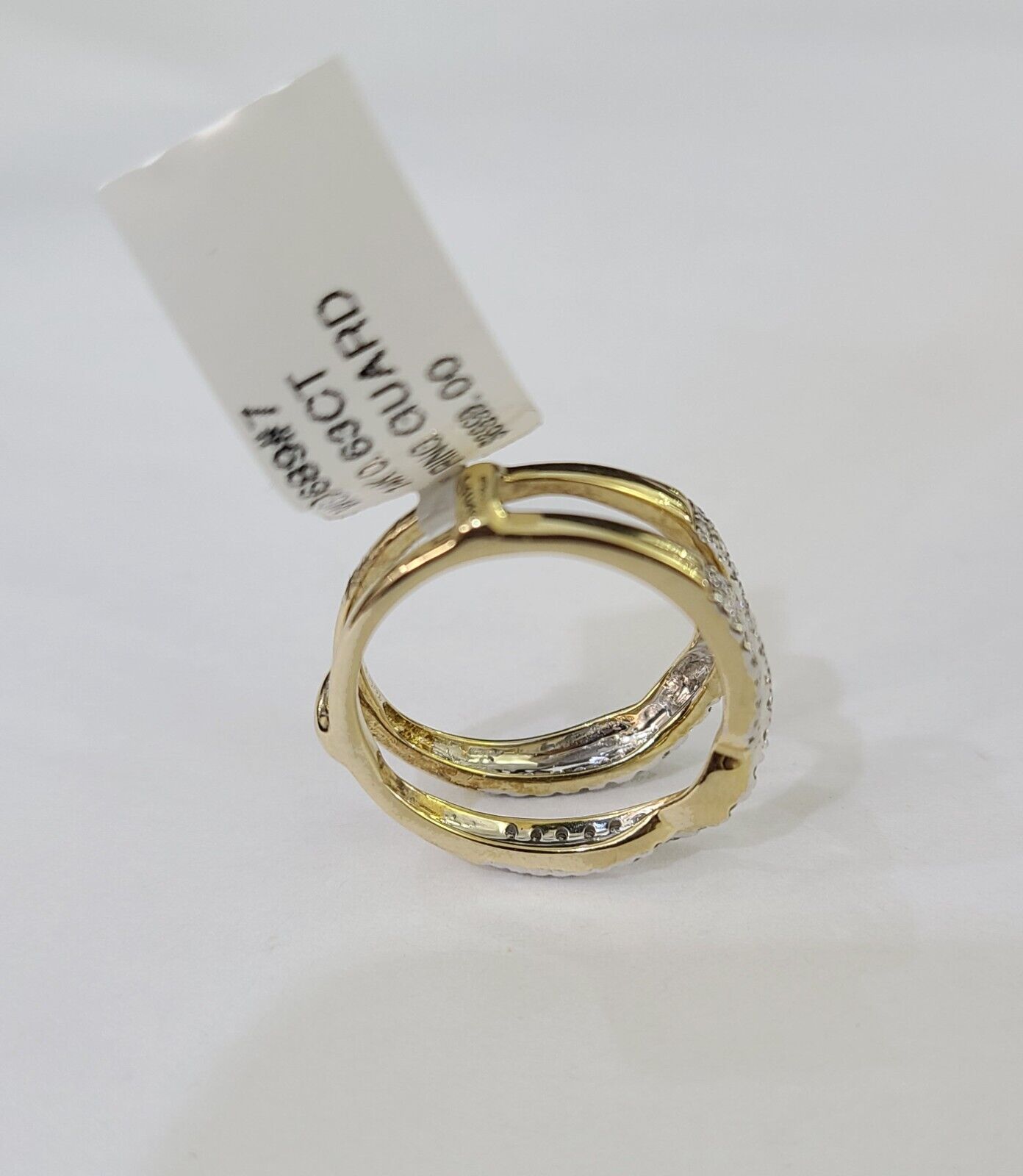 Real 14k Yellow Gold Diamond Ladies Ring Enhancer Guard Wrap Engagement Wedding - Reva Jeweler