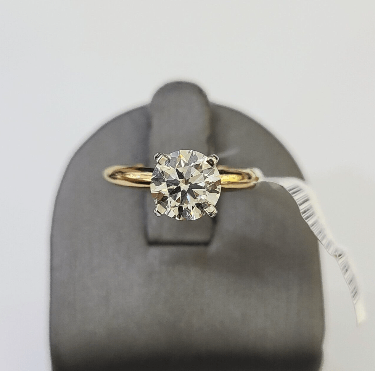 Real 14k Yellow Gold Diamond Ladies Ring Lab Created Women Engagement Wedding - Reva Jeweler