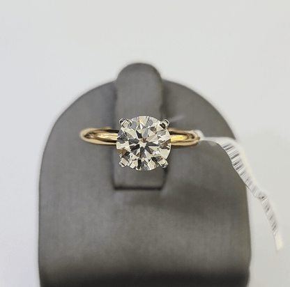 Real 14k Yellow Gold Diamond Ladies Ring Lab Created Women Engagement Wedding - Reva Jeweler