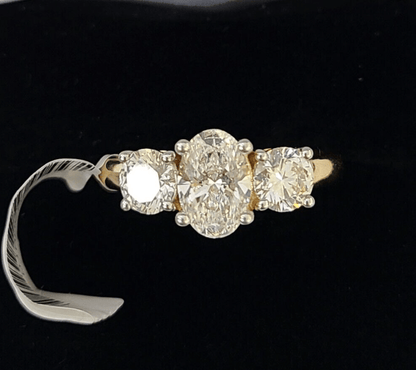 Real 14k Yellow Gold Diamond Ladies Ring Lab Created Women Engagement Wedding - Reva Jeweler