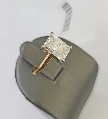 Real 14k Yellow Gold Diamond Ladies Ring Lab Created Women Engagement Wedding - Reva Jeweler