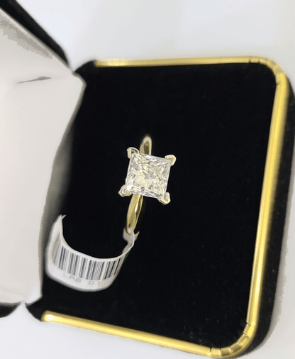 Real 14k Yellow Gold Diamond Ladies Ring Lab Created Women Engagement Wedding - Reva Jeweler