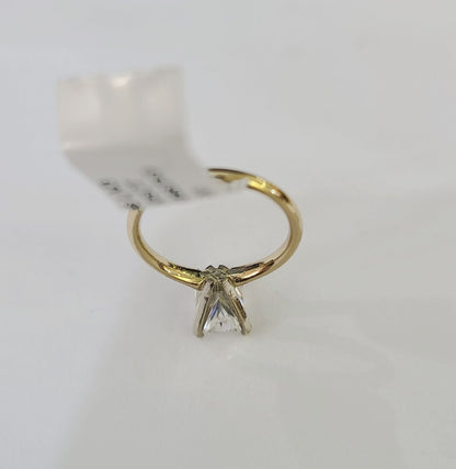 Real 14k Yellow Gold Diamond Ladies Ring Lab Created Women Engagement Wedding - Reva Jeweler